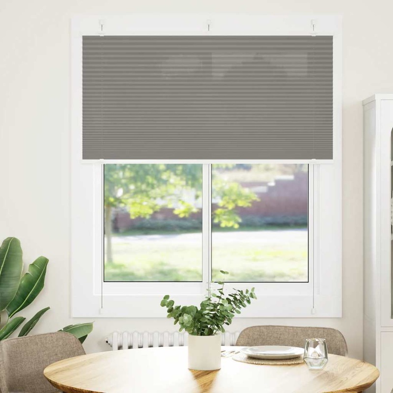 Store pliss anthracite 115x100 cm largeur du tissu 114,4 cm